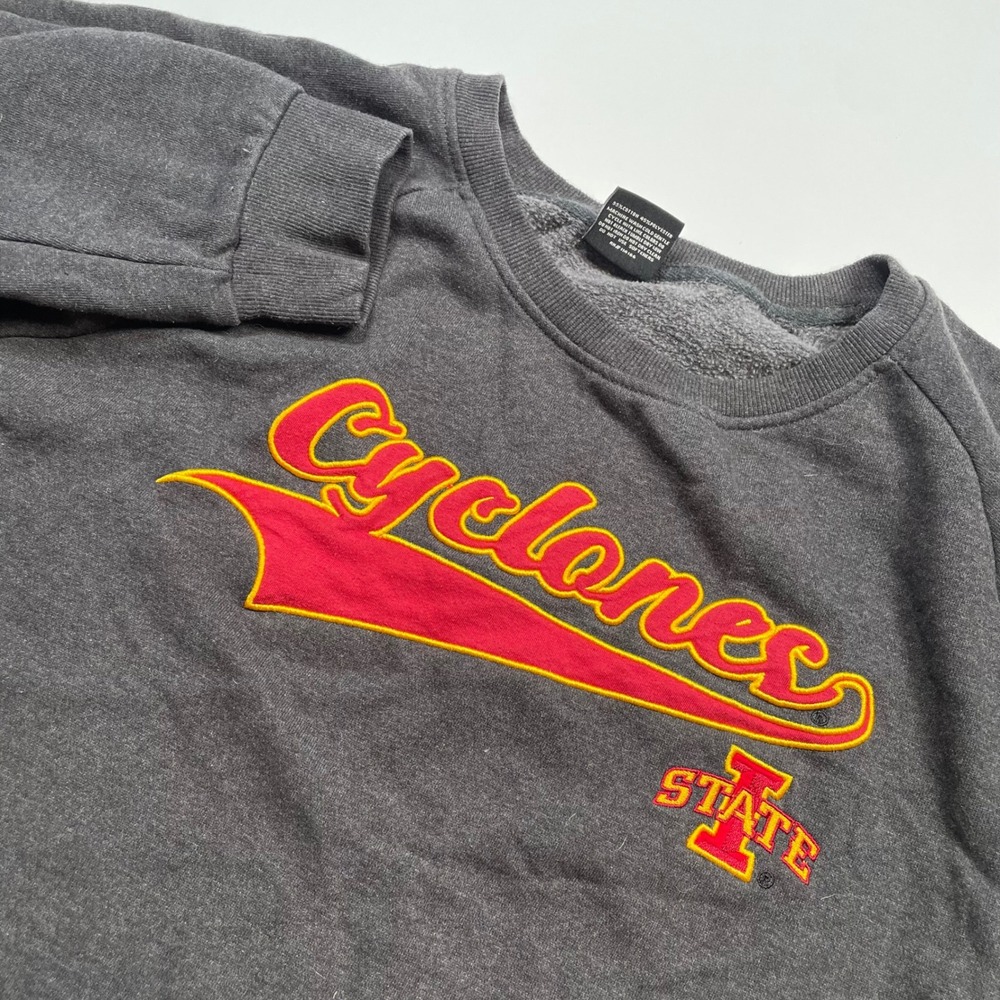 Colosseum Iowa State Cyclones Sweatshirt Womens XXL Gray Crew Neck Raglan Fleece